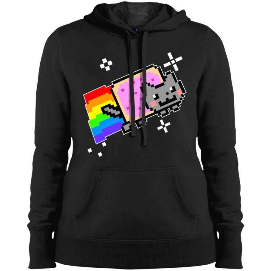 AGR Nyan Cat Rainbow Ladies' Pullover Hooded Sweatshirt