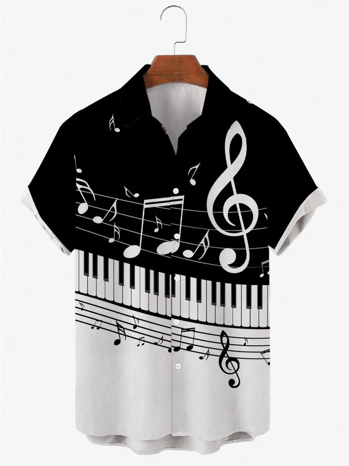 Music Jazz Loose Casual Men’S Short Sleeved Shirt, Hawaiian Shirts For Men And Women Short Sleeve Aloha Beach Shirt, Hawaiian Shirt Short Sleeves