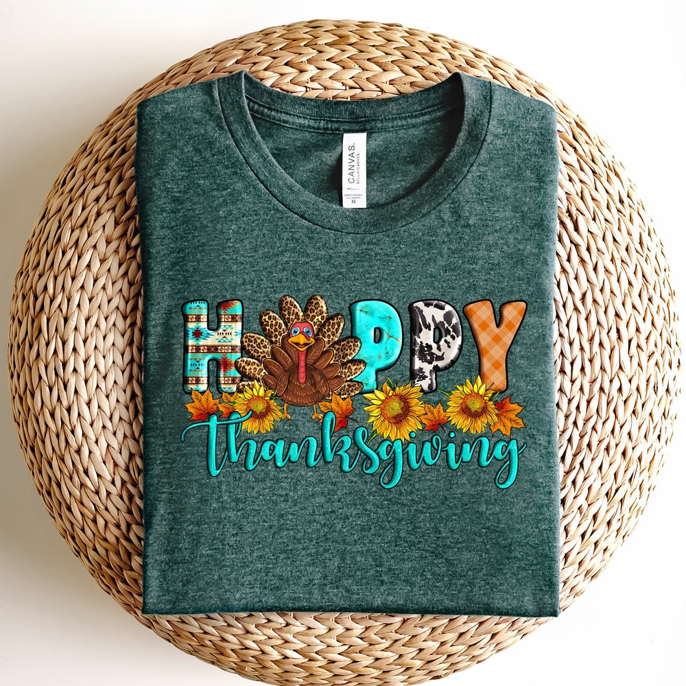 Happy Thanksgiving Shirt, Happy Thanksgiving Turkey Shirt, Pumpkin Season Shirt, Thanksgiving Sweatshirt, Thanksgiving Pumpkin Sweatshirt X Teewhiz Blueshirtfarm