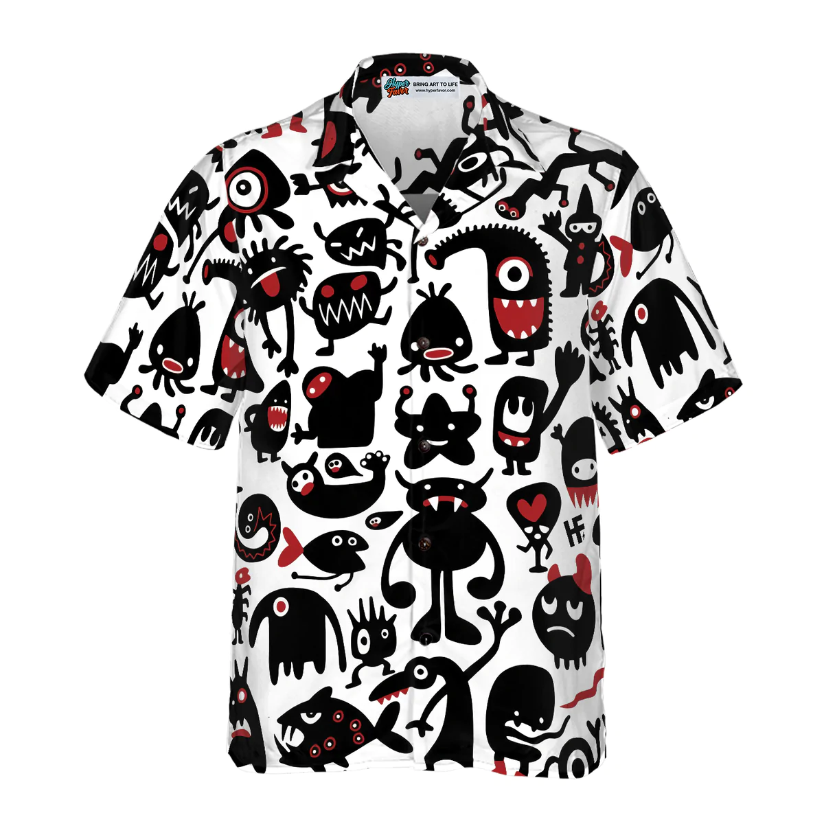 Black Monsters For Halloween Hawaiian Shirt, Halloween Funny Shirt