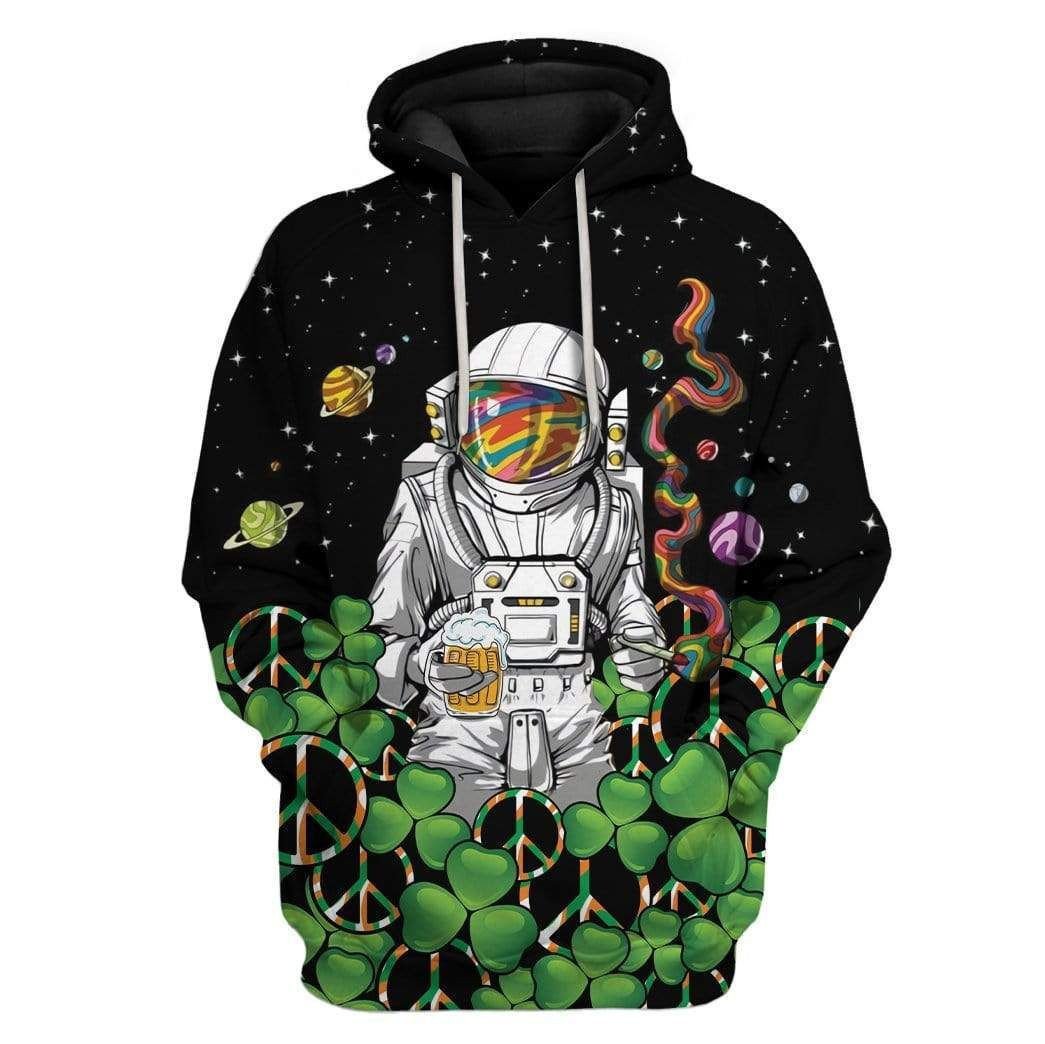 Hippie Astronaut St Patrick’S Day Custom Cosplay T-Shirts Hoodies Apparel