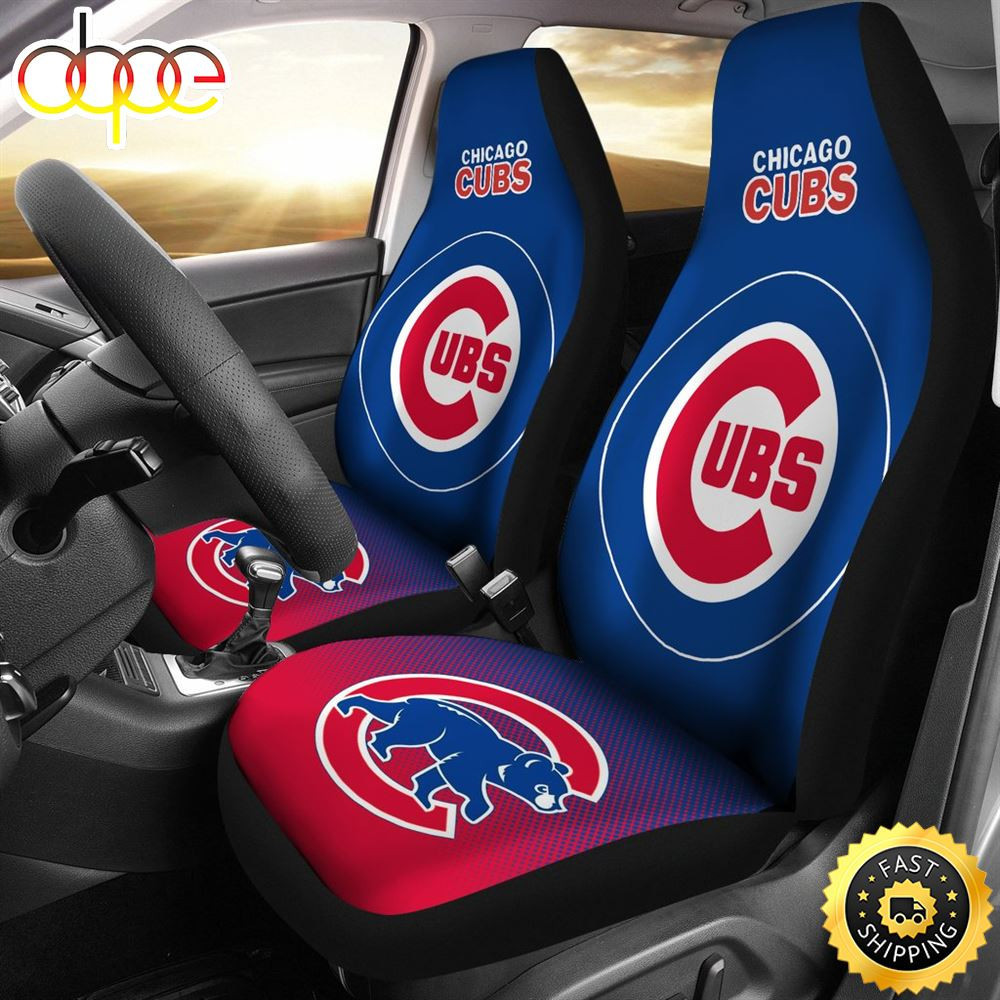 New Fashion Fantastic Chicago Cubs Car Seat Cover Set CSC5785