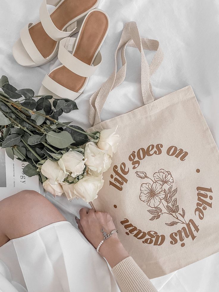 Life Goes on Tote Bag | Tropicale, Best Tote Bags Ideas, Cute Tote Bags Ideas, Tote Bag Design Ideas, Girls Tote Bag, Best Canvas Tote Bags Ideas