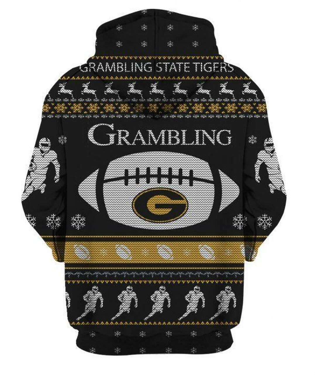 Grambling State Tigers Ncaa Ugly Christmas All Over Print 3D Hoodie 3D Sweatshirt Clothing Hoodie21617