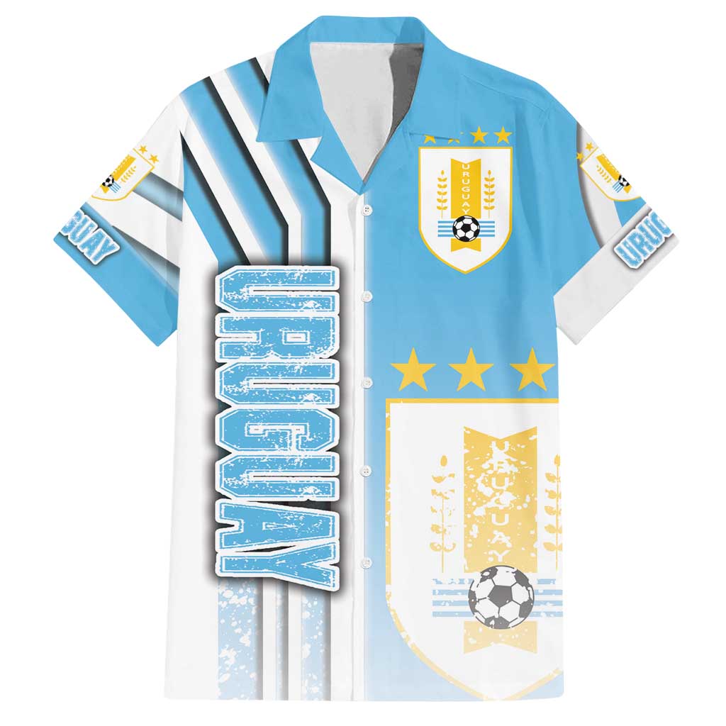 Teevintage - Graphic Tee - Uruguay Football Family Matching Puletasi And Hawaiian Shirt Sky Blue Soccer - Road To Champion Dt03