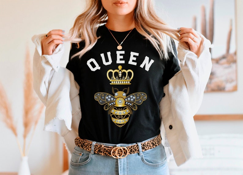 Queen Bee T Shirt Tank Tops Kids T-Shirt Sweatshirt Hoodie, Queen Shirt, Bee TShirt, Save The Bees Shirt, Queen Bee Tee, Bee Lover, Bee Tee