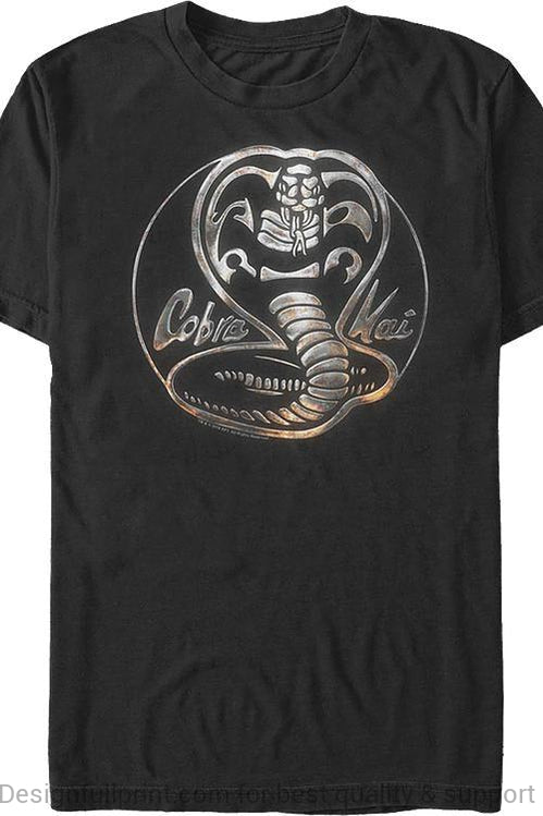 Faux Chrome Logo Cobra Kai T-Shirt