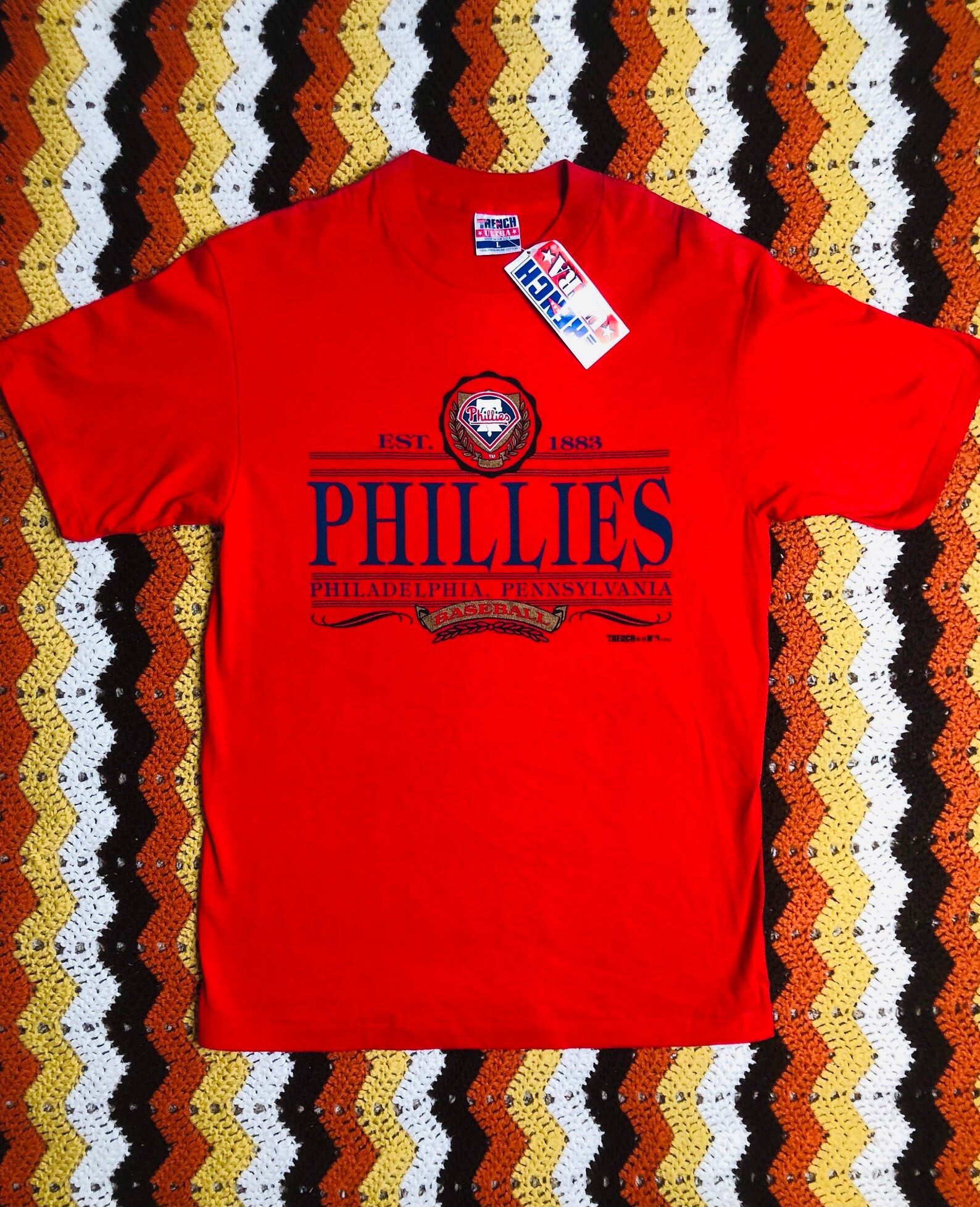 Vintage 1993 Philadelphia Phillies Baseball T Shirt   Trench Ultra