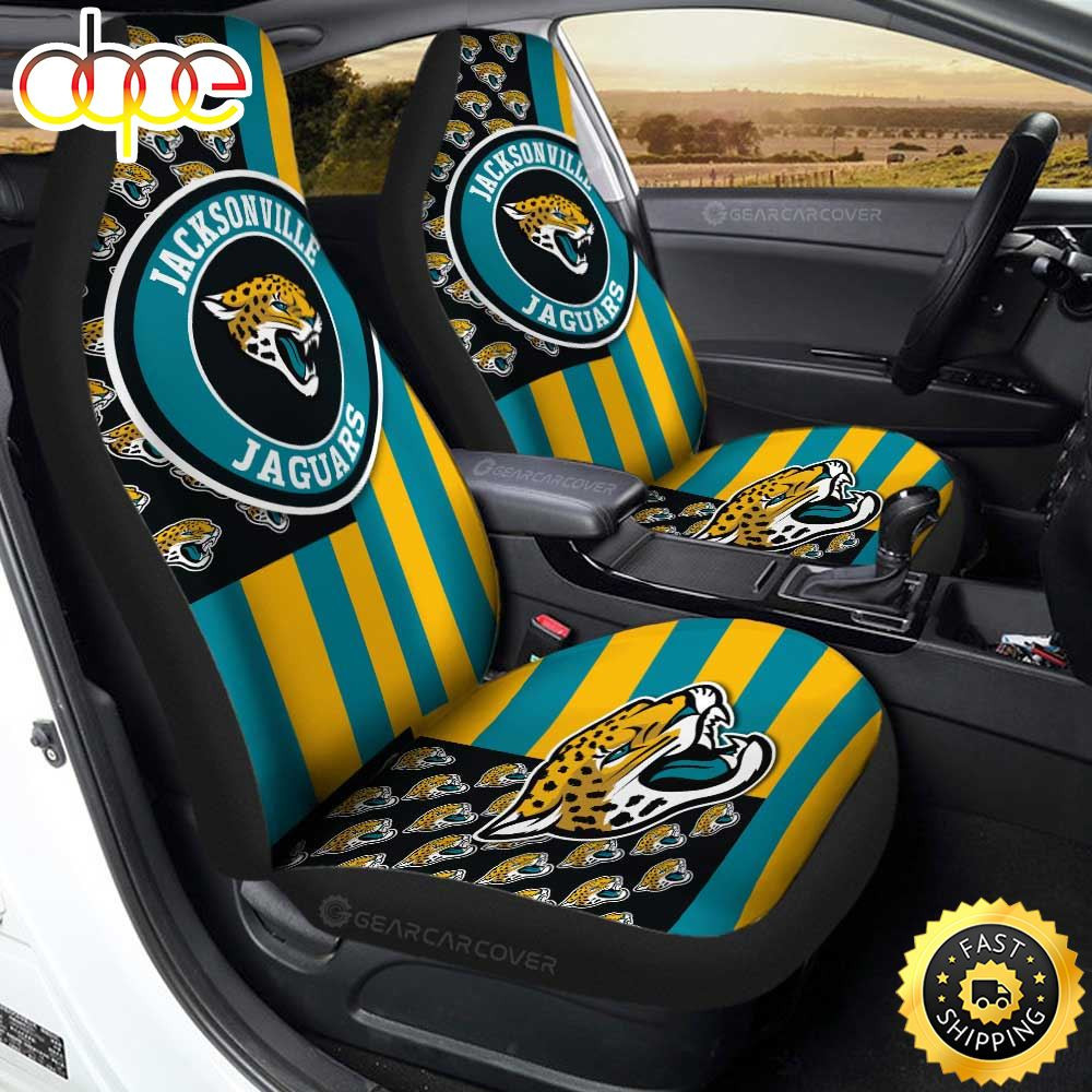 Jacksonville Jaguars Customized Car Seat Cover Set Us Flag CSC1460