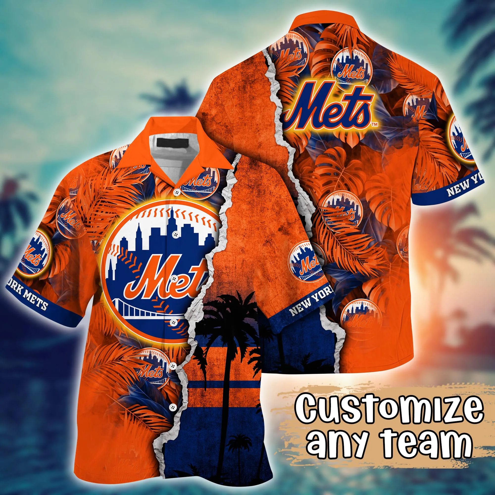 New York Mets Mlb Hawaiian Shirt Custom Vacation Spots Aloha Shirt