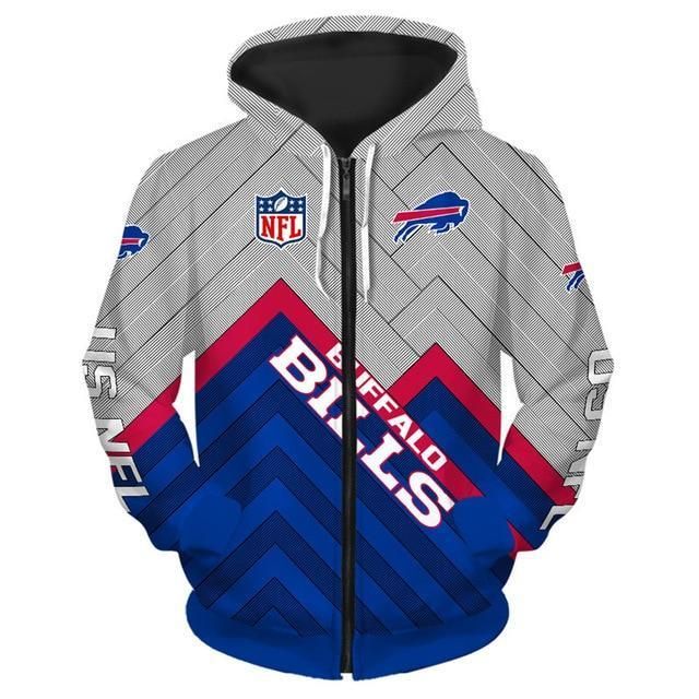 Buffalo Bills 3D Zipper Hoodie