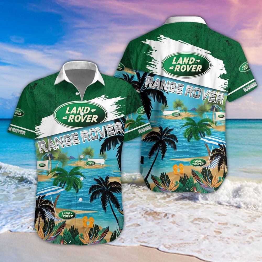Land Rover Car Beach Coastal Island Brand Logo 3D Hawaiian Shirt