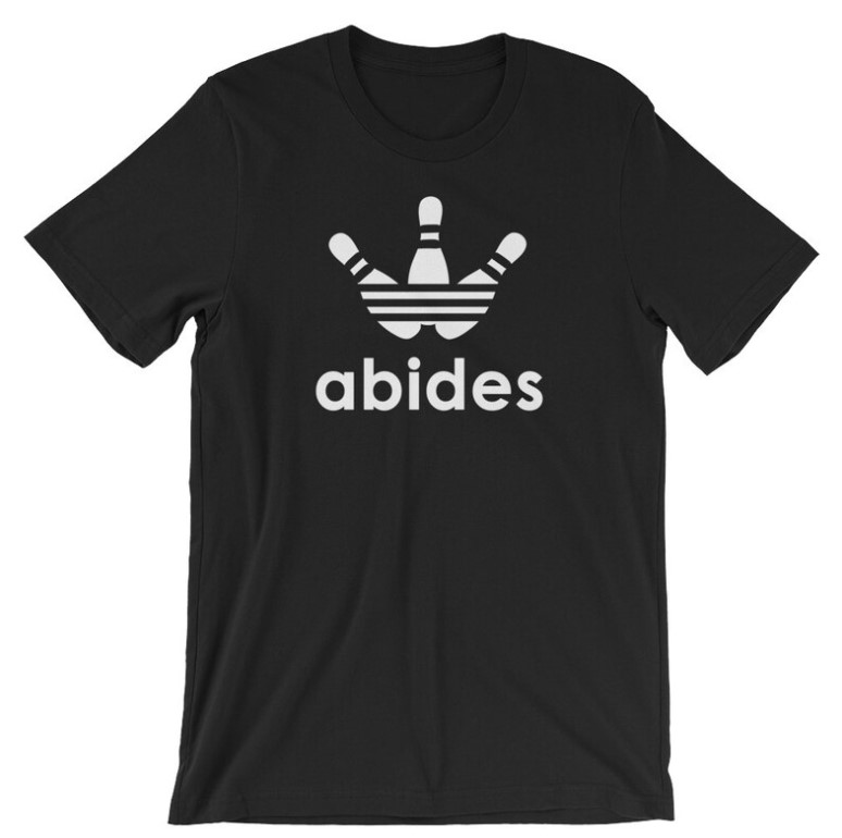 The Big Lebowski The Dude Abides Adidas Parody Tee Shirt Outfit