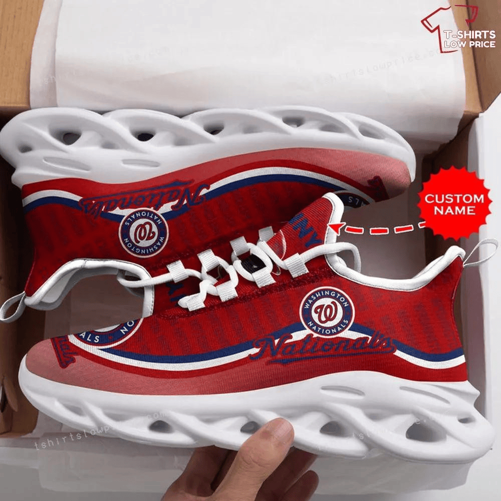 Personalize Washington Nationals Max Soul Shoes Running Sneakers