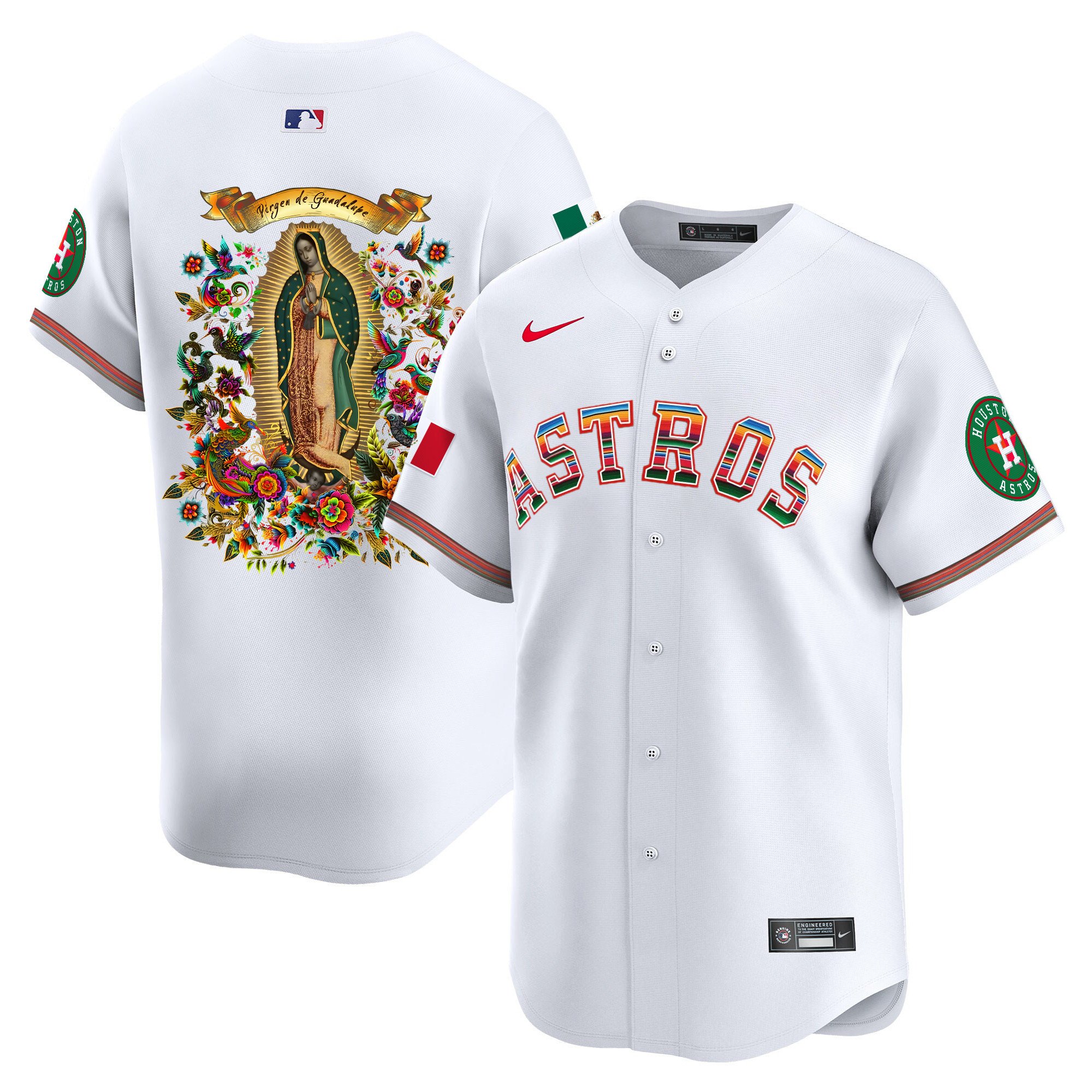 Astros Mexico Guadalupe Vapor Premier Limited Jersey – Printed