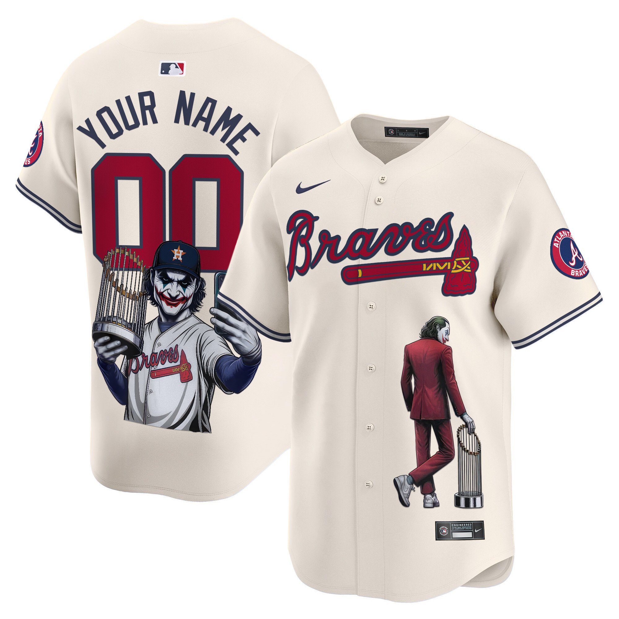 Atlanta Braves Joker Vapor Premier Limited Custom Jersey – Printed