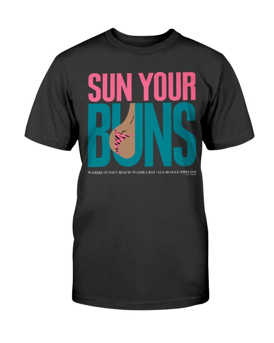 Vintage 80S Sun Your Buns Neon Beach T Shirt 211028