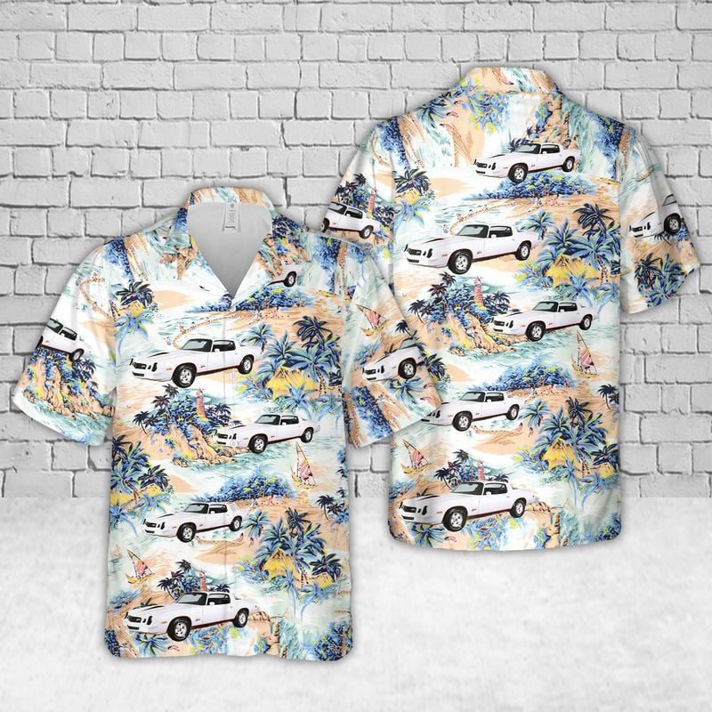 Chevrolet Camaro Z And Tropical Pattern 3D Hawaiian Shirt