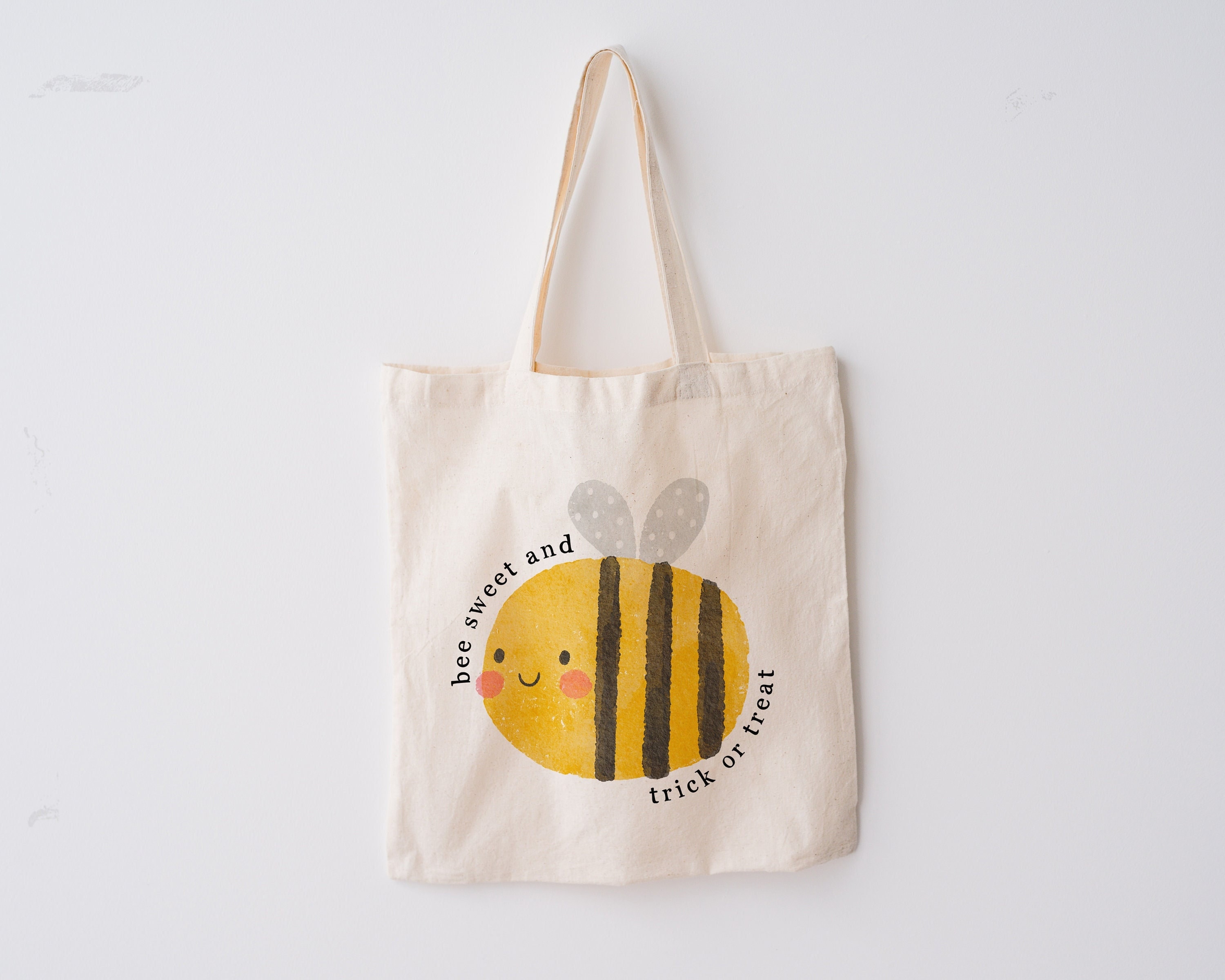 Bumble Bee Trick or Treat Bag Halloween Tote Bag Trick or Treat Bag Halloween Trick or Treat Bag Halloween Candy Bag Toddler Trick or Treat