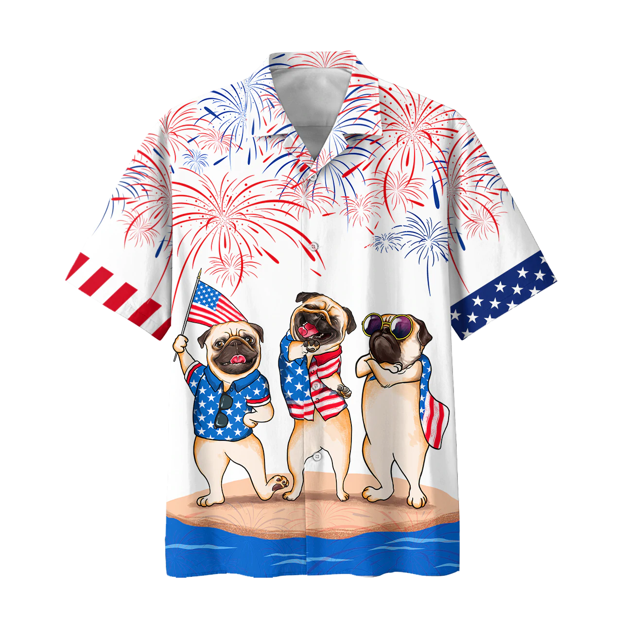 Pug 4Th Of July Hawaiian Shirt – Independence Day Is Coming, Usa Patriotic Hawaiian Shirt