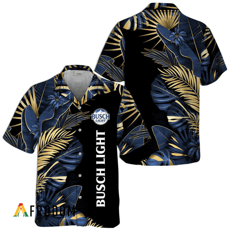 Busch Light Tropical Palm Hawaiian Shirt