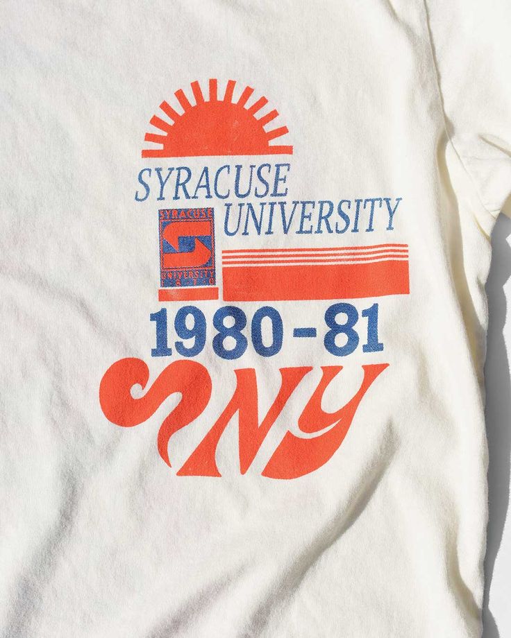 Syracuse University NY White Tee, Sh &hellip;