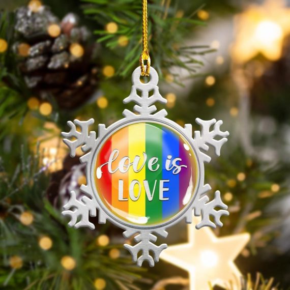 Lgbt – Love Is Love Snow Shape Orn …