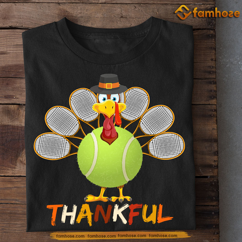 Thanksgiving Tennis T-shirt, Turkey Thankful Gift For Tennis Lovers, Tennis Players - Product by Graphichome Where Art Meets Style