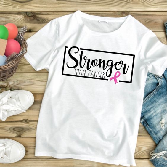 Stronger Than Cancer Breast Cancer Awareness Month October Unisex T-Shirt