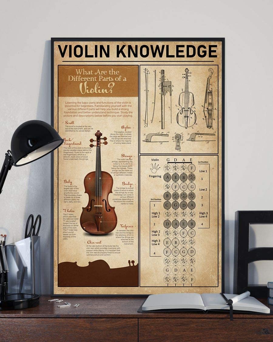 Violin Knowledge Poster  Canvas