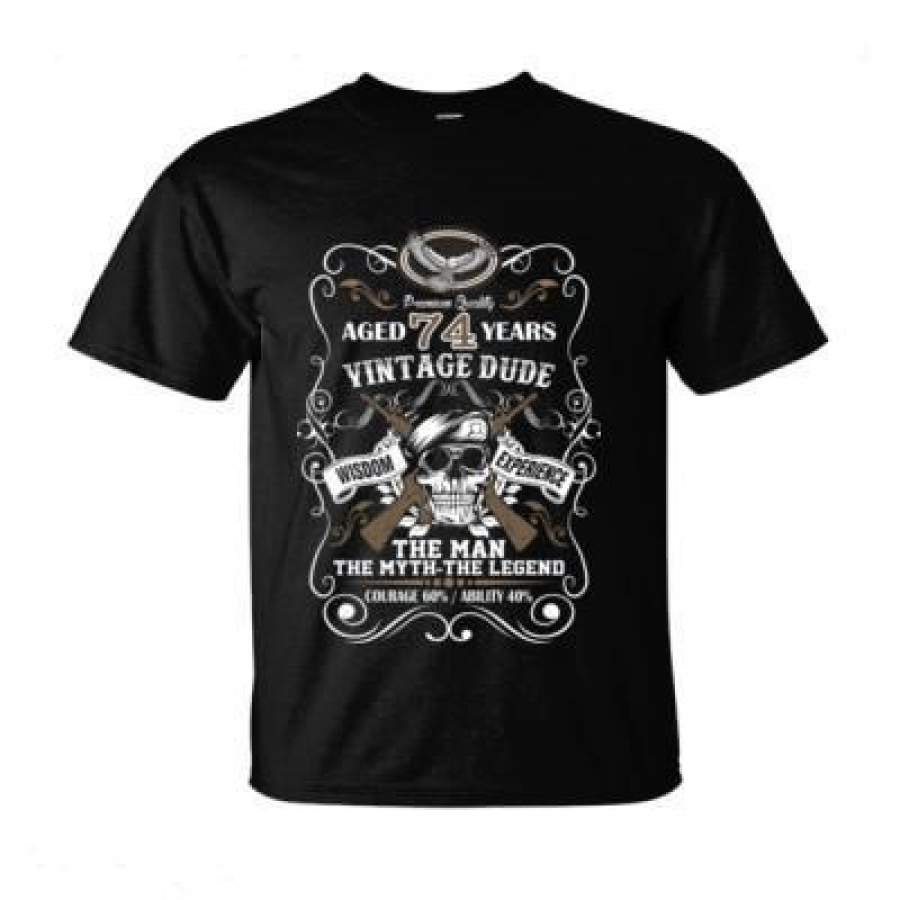 AGR Aged 74 Years Vintage Dude Wisdom Experience The Man The Myth The Legend Courage 60% Ability 40% – Ultra-Cotton T-Shirt