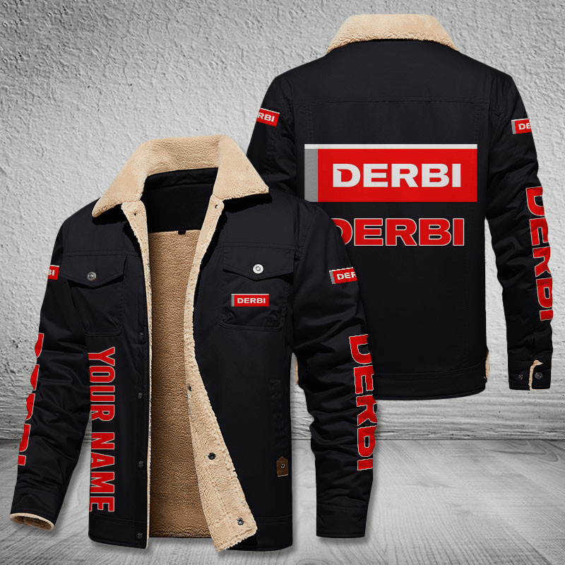 Derbi Unisex Custom Name Stand Collar Jacket