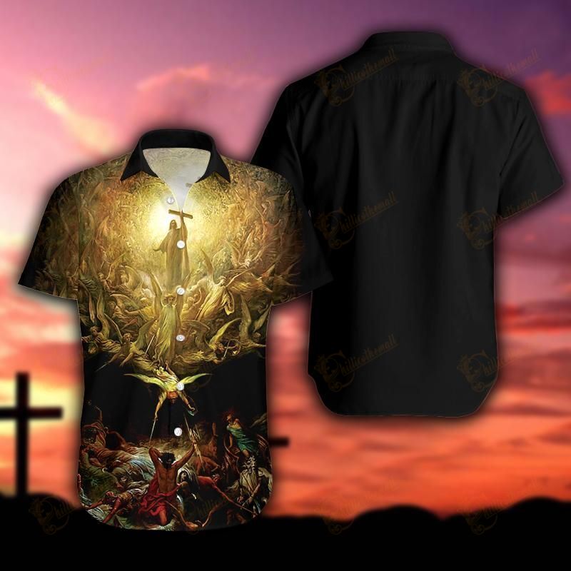 Hawaiian Aloha Shirts Jesus Christian Cross