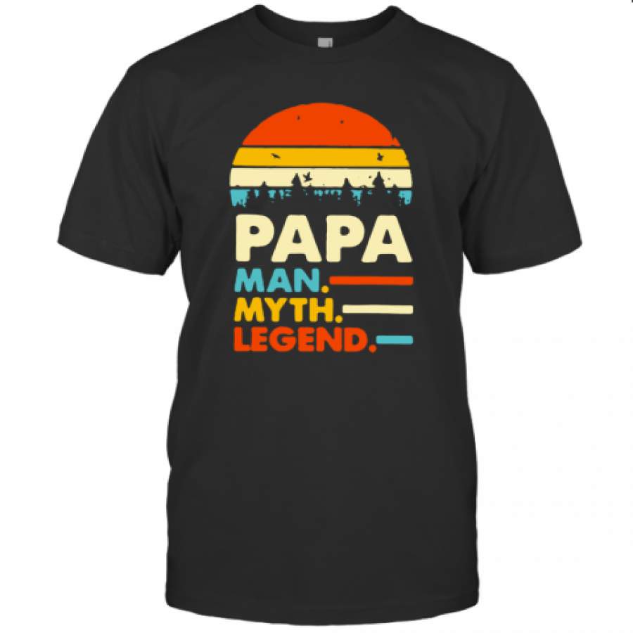 Papa Man Myth Legend Vintage T Shirt Trending T Shirt 2020