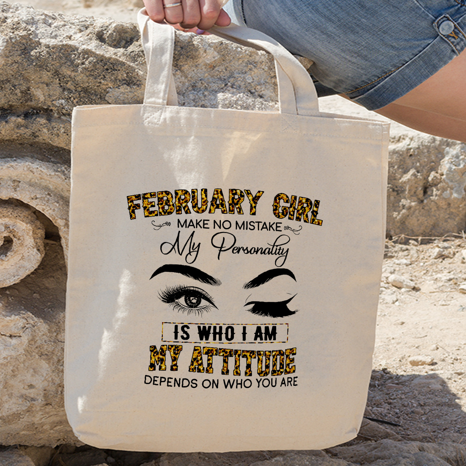 February Girl Make No Mistakes Tote Bag, February Girl Tote Bag, Gift For February Girl, Birthday Tote Bag, Birthday Gift, Market Tote Bag