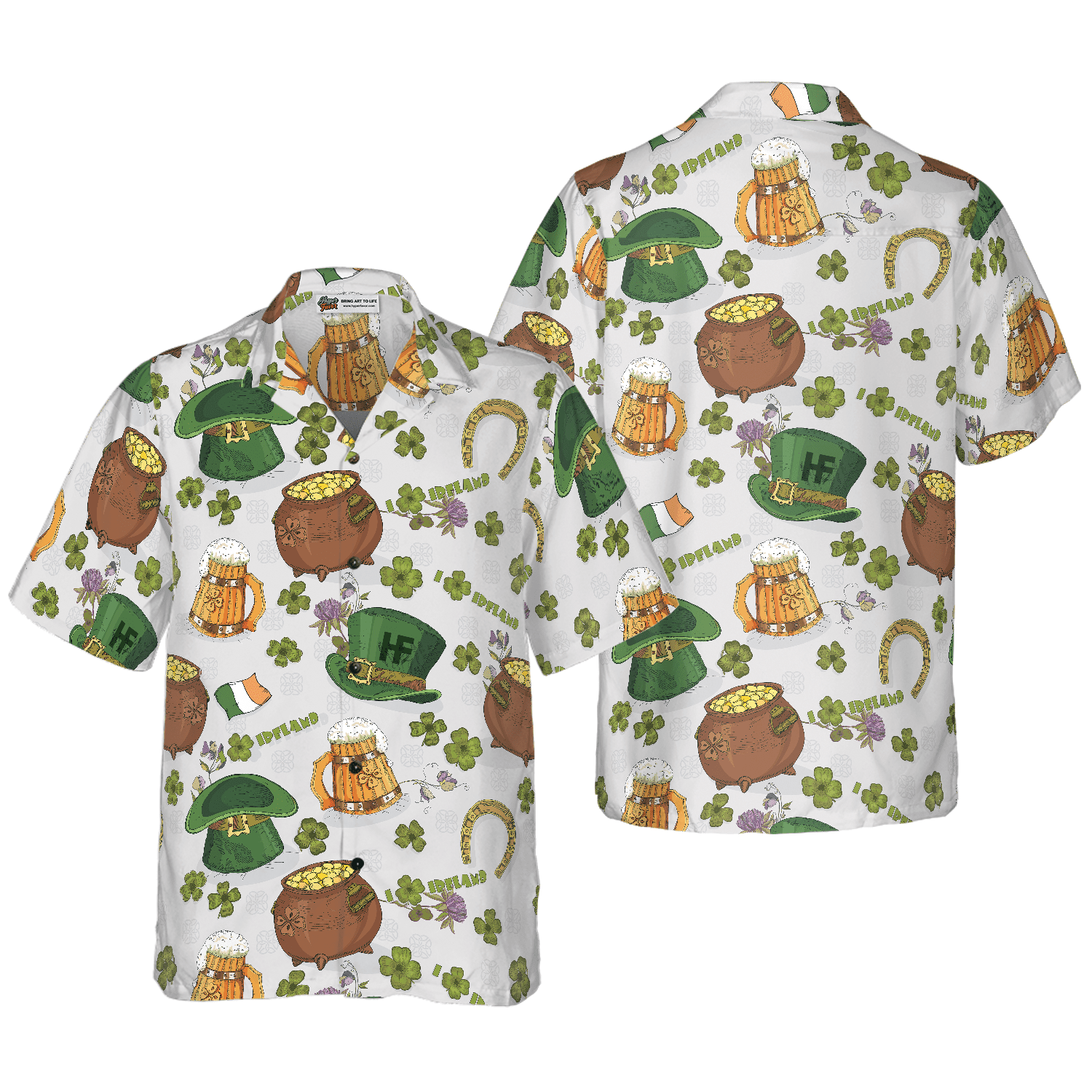 Happy Saint Patrick’S Day Ireland Proud Pattern 2 Hawaiian Shirt