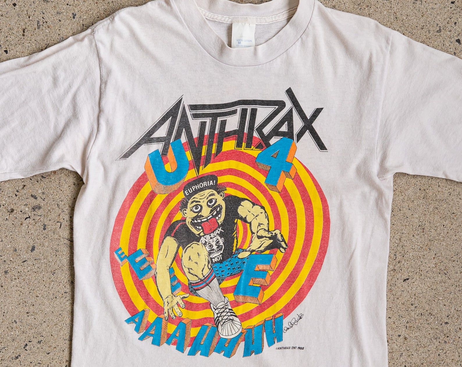 Vintage 1988 Anthrax – Step Inside The Road To Euphoria American Tour T-Shirt