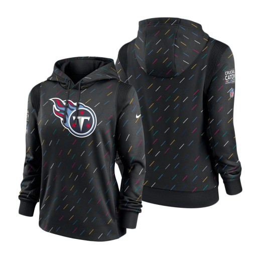 Women’S Tennessee Titans Anthracite 2021 Crucial Catch Therma Pullover Hoodie