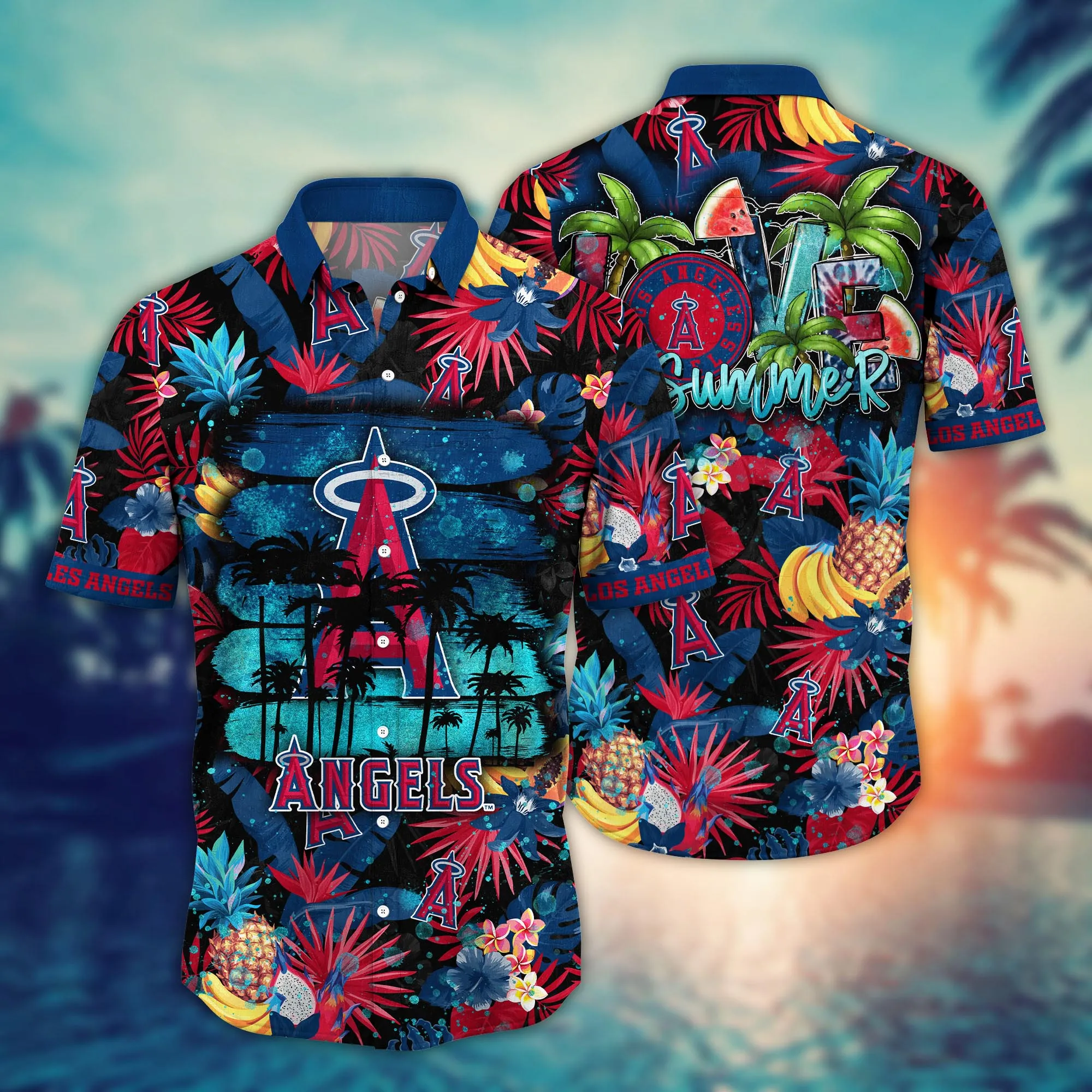 Los Angeles Angels Mlb Hawaiian Shirt Hiking Aloha Shirt