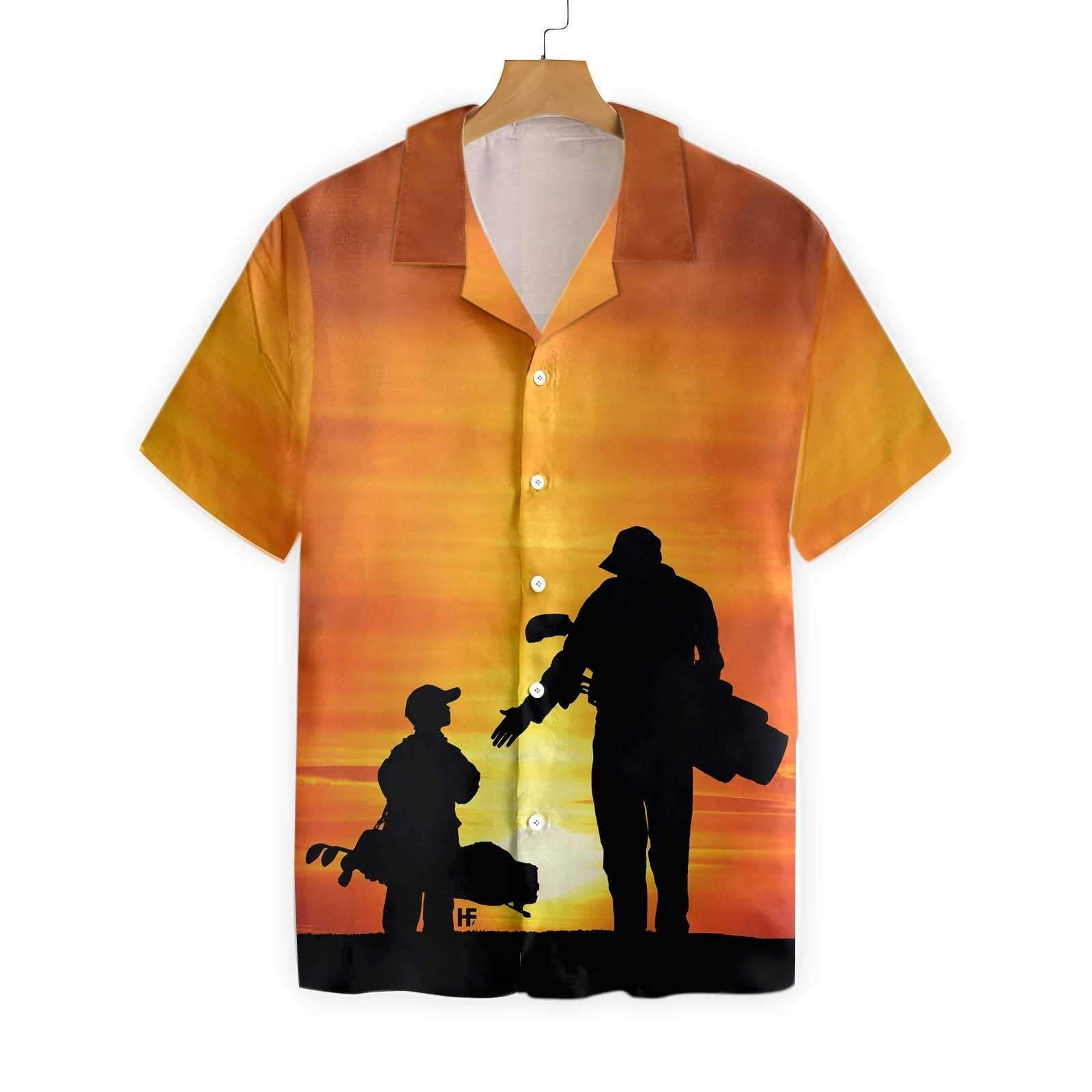 Son And Dad Playing Golf Ez14 0401 H …