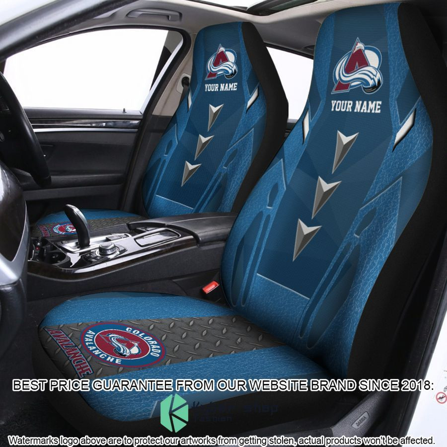 Colorado Avalanche Custom Name Blue Car Seat Cover Set CSC5901