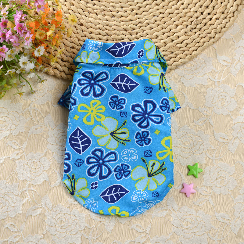 Dog Hawaiian Shirt Printed Shirt Cute Clothes Spring And Summer Pet Clothes Dog Clothes
