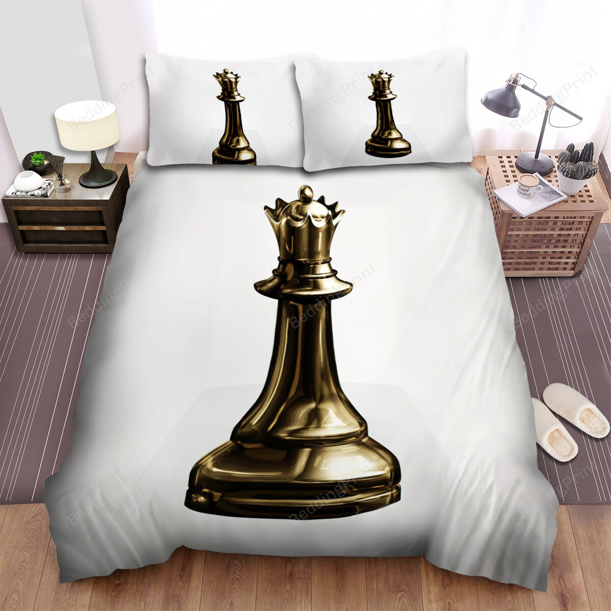 Golden Chess Piece 3D Golden Queen B …