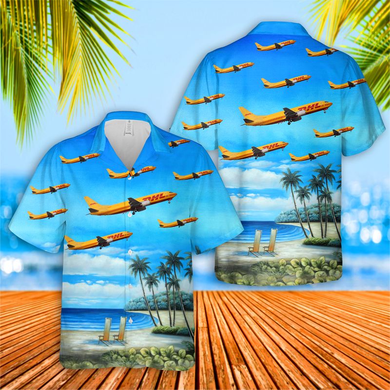 Dhl (Southern Air) Boeing 737-4H6(Sf) Hawaiian Shirt, Hawaiian Shirt For Men, Dad Husband Veteran