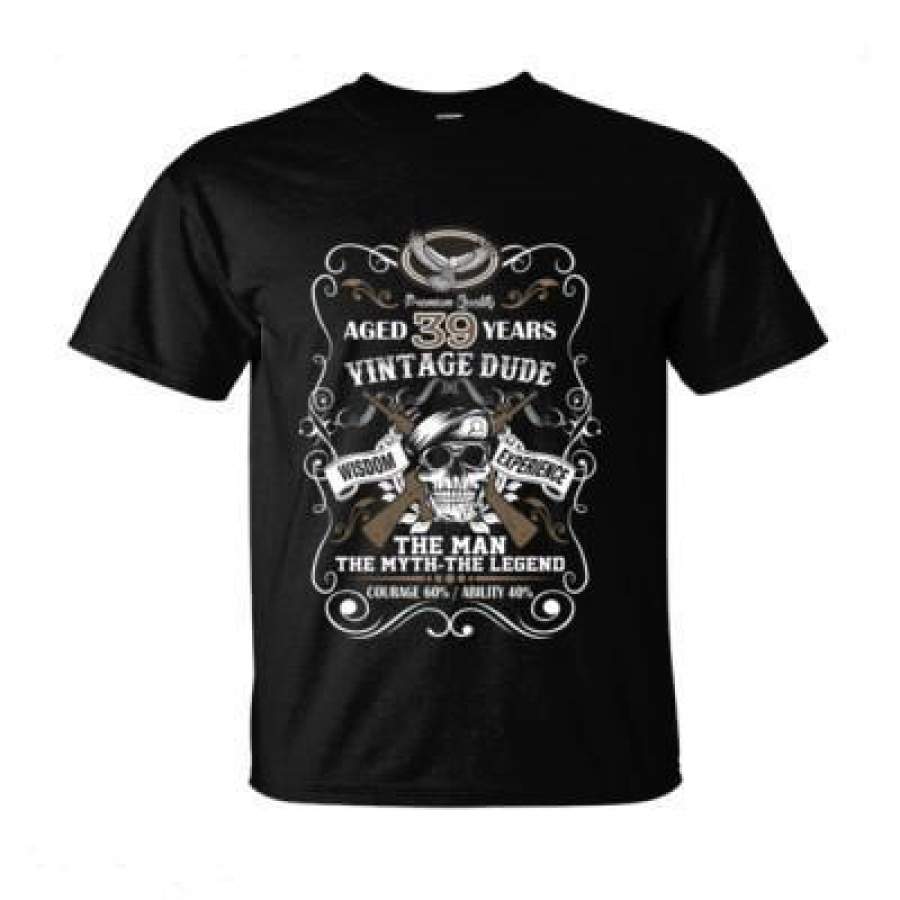 AGR Aged 39 Years Vintage Dude Wisdom Experience The Man The Myth The Legend Courage 60% Ability 40% – Ultra-Cotton T-Shirt