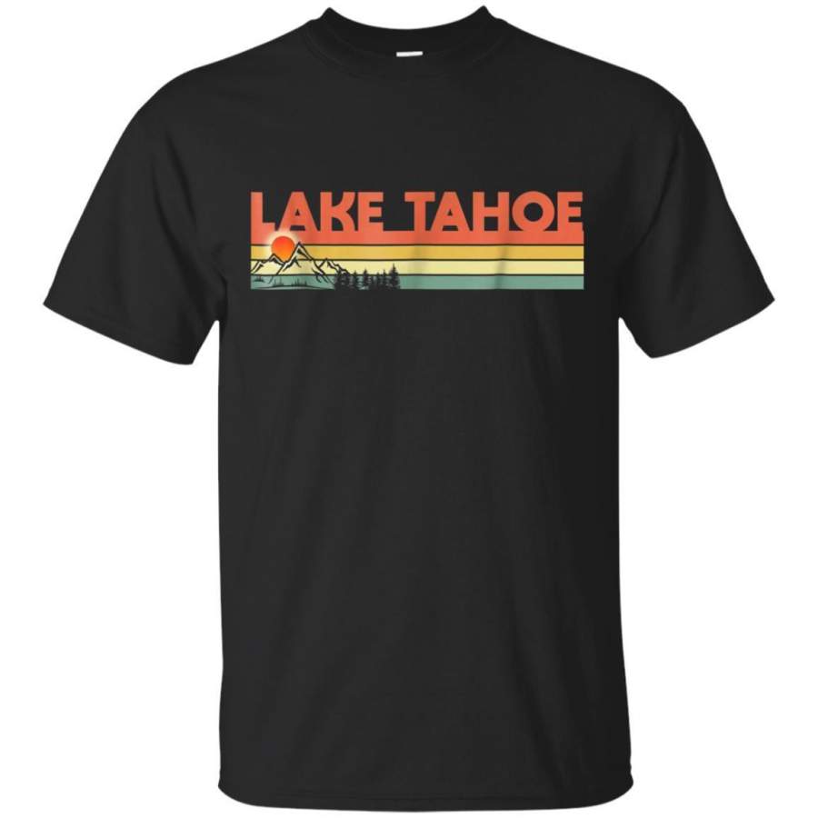 AGR Lake Tahoe Vintage Sunset Eighties Retro Graphic Tshirt Jaq T-shirt