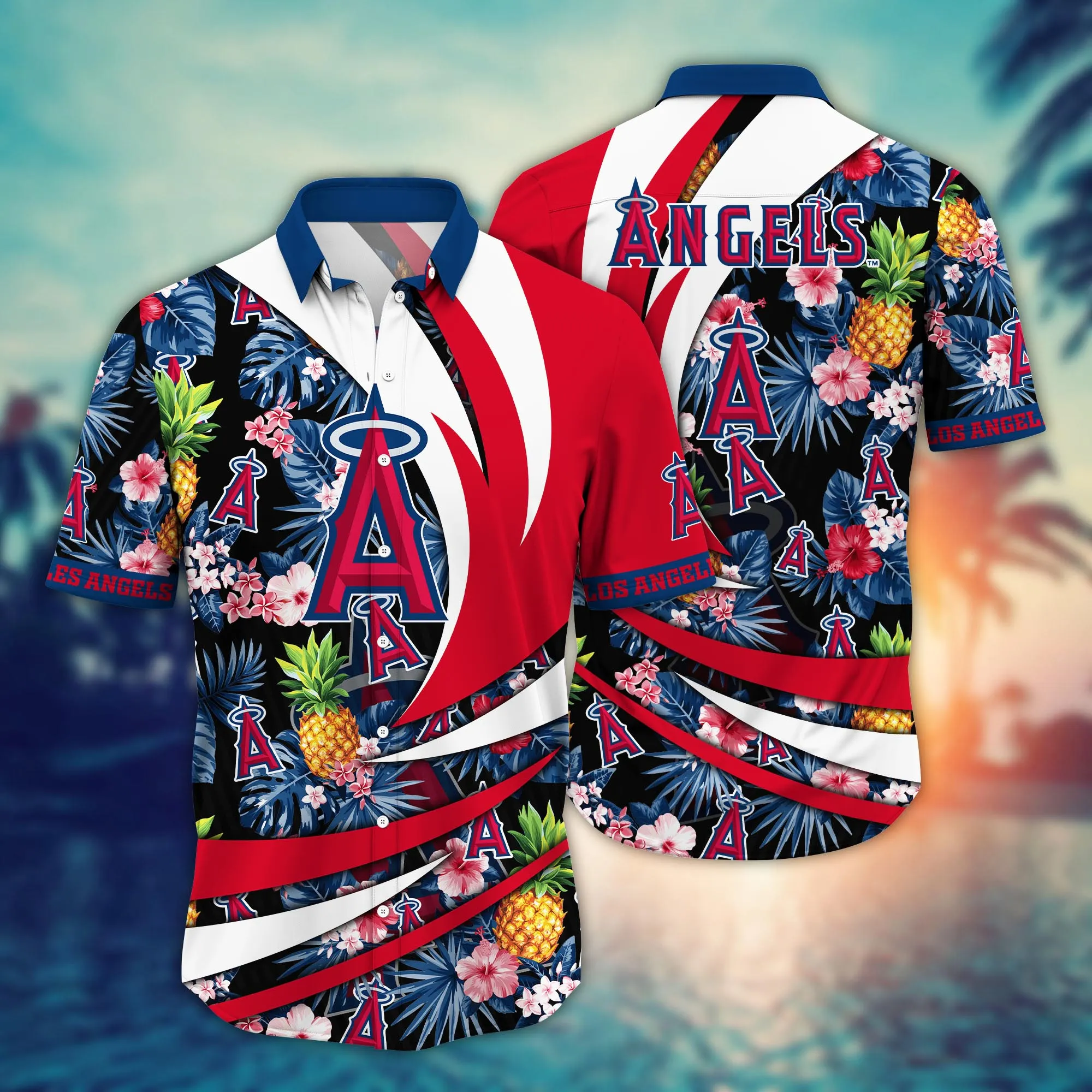 Los Angeles Angels Mlb Hawaiian Shirt Summer Fruits Aloha Shirt