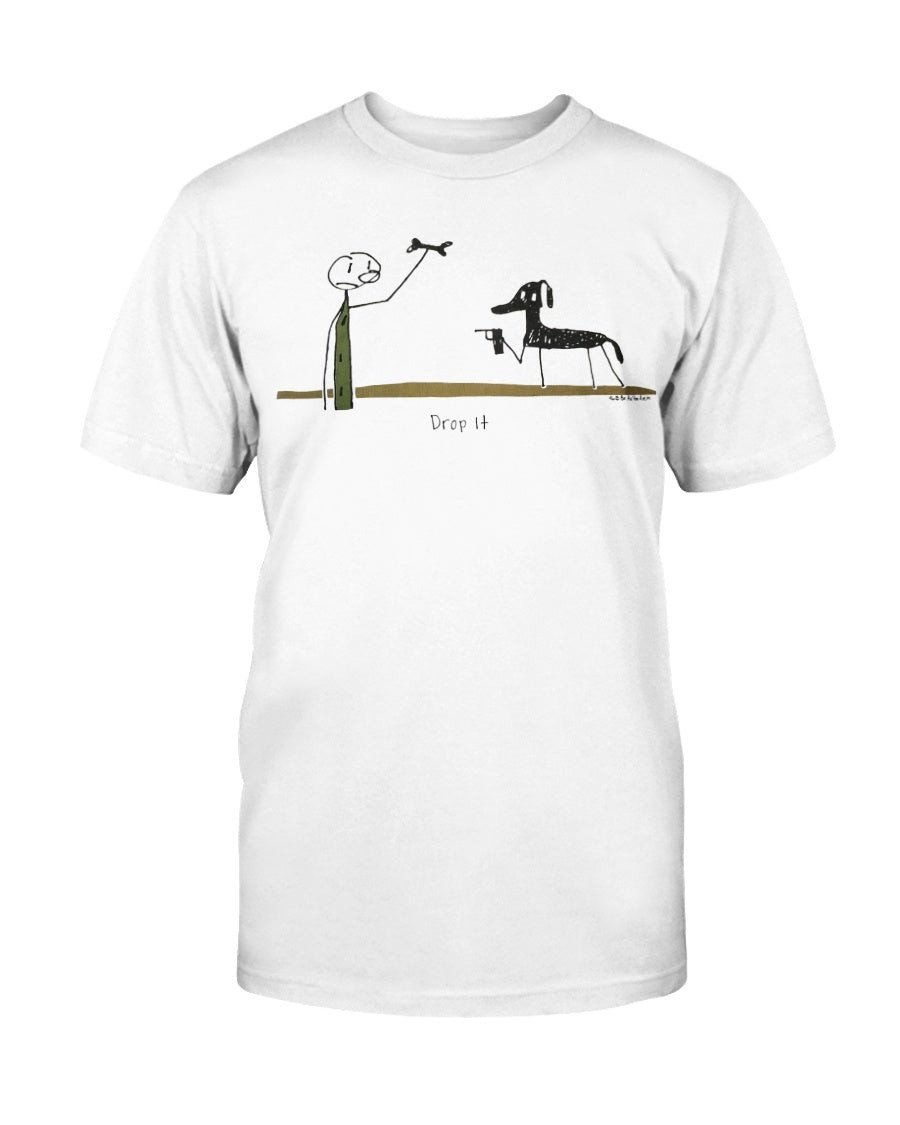 Vintage 90S Be As You Are Stick Figure Strip Comic Dog Drop It Funny Joke Weird Unique 1996 T Shirt 080421