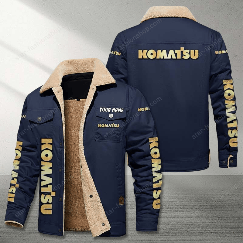 Komatsu Navy Custom Name Stand Collar Jacket