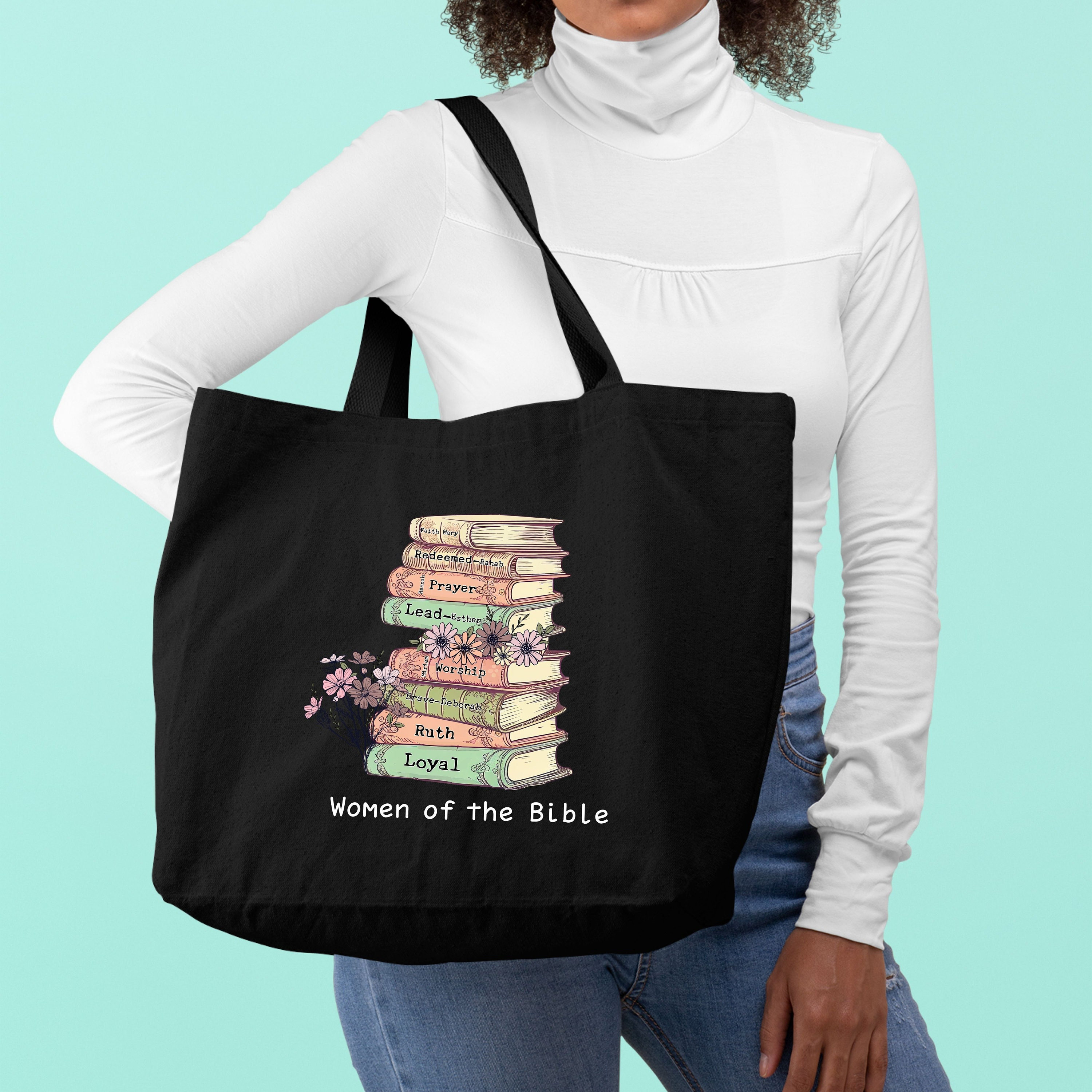 Christian Women Tote Bag, Women Of The Bible Tote Bag, Bible Verse Tote Bag, Women Shoulder Bag, Canvas Tote Bag, Religious People Tote Bag